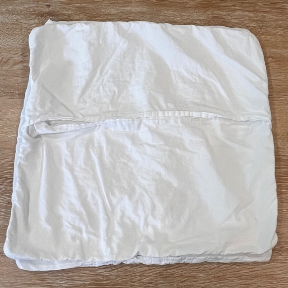 Two West Elm Parquet Texture Euro Shams in White - Picture 4 of 6